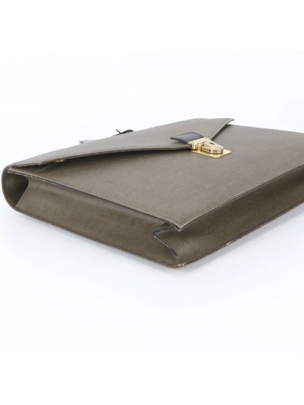 Fendi Vintage Leather Business Document Briefcase